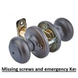 Kwikset Interior or Bed/Bath Privacy Door Knob