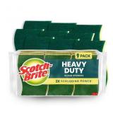 Heavy Duty Cellulose Sponge /scouring pad 9 -Pack