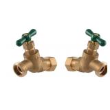 1/2-in Compression Brass Multi turn Hose bibb-2Set