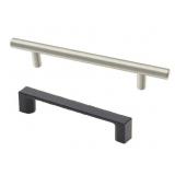 Black 5Pcs and Cylindrical Bar Drawer Pull 1Pcs