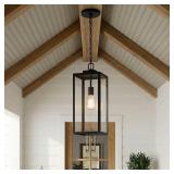 1Light Rectangle Medium Hanging Pendant Light