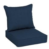 NavyMadera Linen Deep seat patio chair cushion2pcs