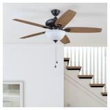 52in Ceiling Fan Light and Pull Chain with 5-Blade