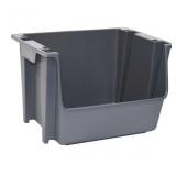 Project Source Large Gray Plastic Stackable Bin
