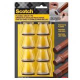 1.5in ClearBrown Pad Rubber/Plastic Chair leg tips