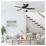 52-in Ceiling Fan With Light and Pull Chain 5Blade