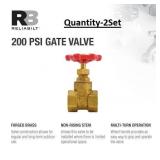 RELIABILT 1-in FIP Brass Gate Valve-2Set