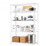 5 -Tier White Metal Wire Utility Shelving Unit