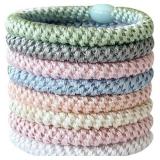 120 Pcs Mixed Colour Braided Hair Ties Soft