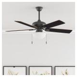 52-in Ceiling Fan/Light and Pull Chain with 5Blade