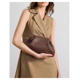 Women's Woven Evening Bag Color: Coffee Brown