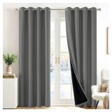Deconovo 100% Blackout Curtains52W x 84L, 2 Panels