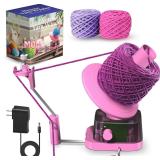Electric Yarn Ball Winder for Crocheting (Pink)