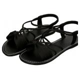 Women's Bow Sandals Dressy Cute Ankle Strap-Size 9