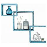 Rustic Floating Wall Shelves(Blue)