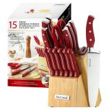 SS Kitchen Knife Sets without Wooden Block, Red