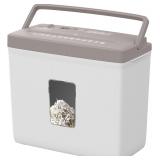 5-Sheet Cross Cut Paper Shredder , Brown + White