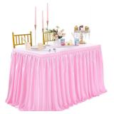 QueenDream Table Skirts Baby Shower Tablecloth