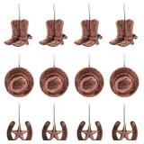 12Pcs Western Cowboy Shower Curtain Hooks