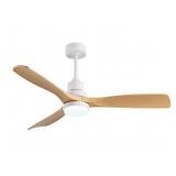 52 in. White Ceiling Fan with LED Light