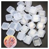 60 Pcs Clear Small Plastic Storage Containers
