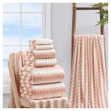 Peach Hand Towels Set 2 Pack