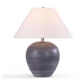 21.65in1-Light Dark Bluish Grey Ceramic Table Lamp