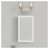 White Mirrored Rectangle Medicine Cabinet