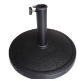 22-lb Black HDPE Plastic Patio Umbrella Base