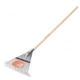 CRAFTSMAN 24-in Steel Leaf rake with Wood Handle
