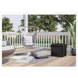 Outdoor Storage 22-Gallon Black Plastic Deck Box