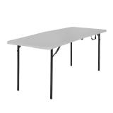 6x2.5ft Resin Indoor/Outdoor FoldingTable 8-Person