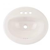 Oval Traditional White Bathroom Sink