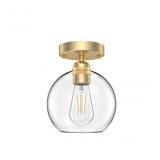 Gold Indoor 1 -Light Semi-flush Mount Light