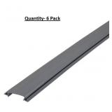 Gray Vinyl Door Weatherstrip-Quantity-6Pack