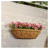 Black Metal Indoor/Outdoor Deck box planter