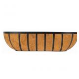 Black Metal Indoor/Outdoor Deck box planter