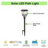 15Lumens BlackSolar LED Path Light with Sensor6Pcs
