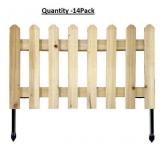Picket Natural Wood Steel Cedar Border fencing