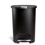 50 Liter Black Plastic Kitchen Step Trash Can