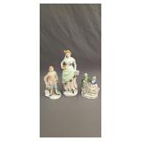3 porcelain figurines