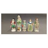 5 porcelain figurines