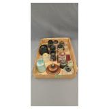 Flat of assorted ink bottles