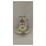 Gallimore & co. Grecian pattern pitcher and bowl