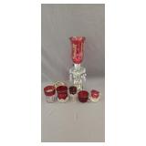 Souvenir glasses and electric lamp 16' tall