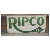Vintage metal Ripco LTD sign