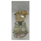 Us military canteen on belt and vintage gun