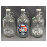 Three - Half Gallon A & W Jugs