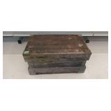Antique wooden tool chest