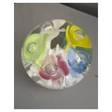Joe StClair Glass Art Paperweight 2.5'